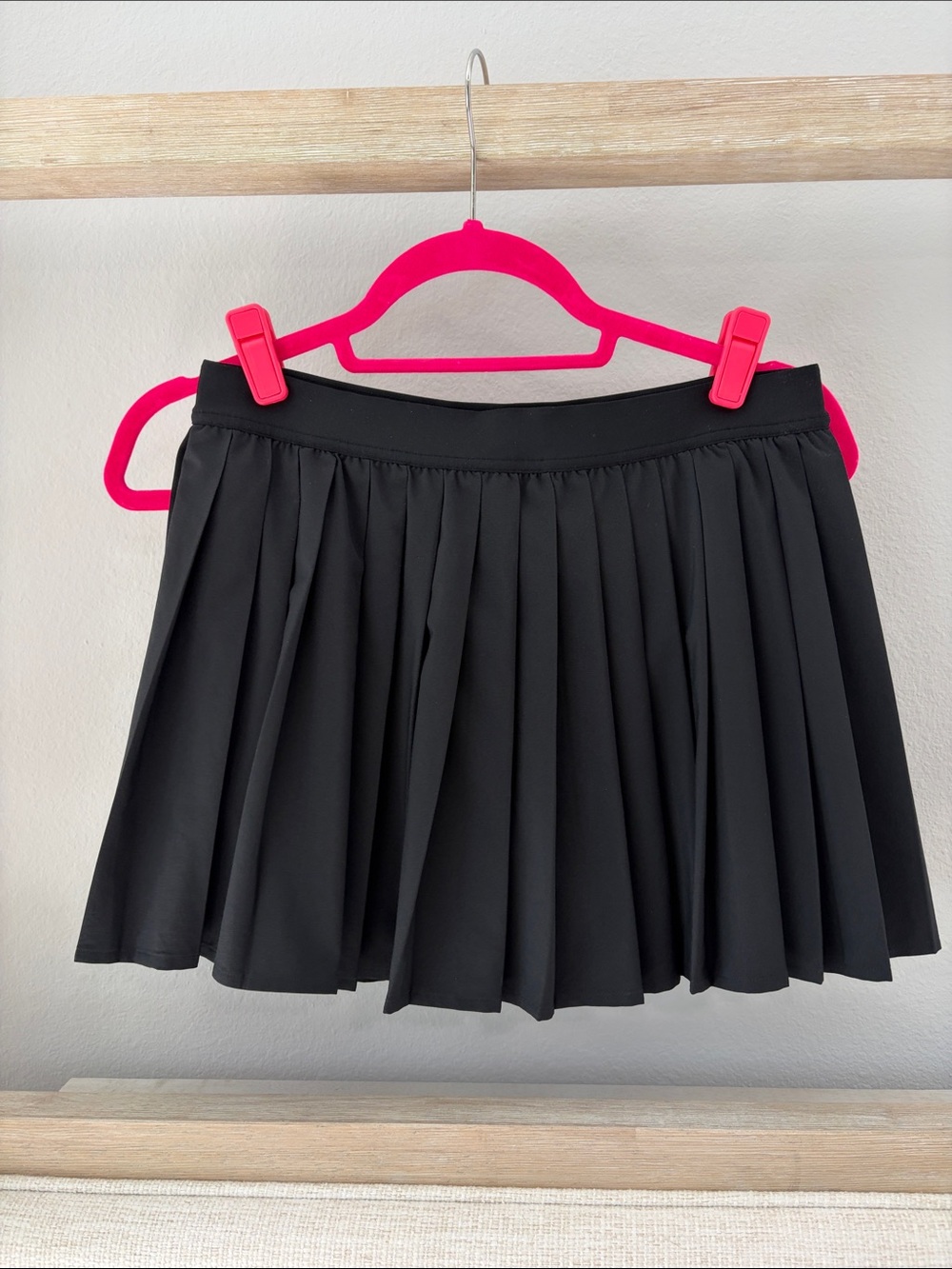 lululemon athletica Black Pleated Skater Skirt